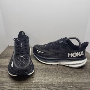 HOKA One One Clifton 9 Women’s Running Shoes US 9 B Black White